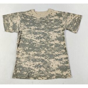 Rothco Shirt Men Small Beige Digital Camo Short Sleeve Military Hunting Tactical
